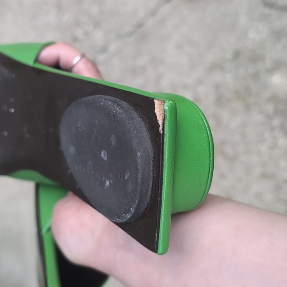 Tory Burch Pierced Mules Green Size 9.5 - Picture 5 of 8